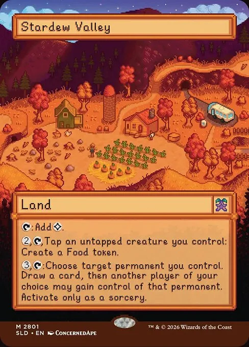 Stardew Valley, carta Magic di tipo Land illustrata da ConcernedApe