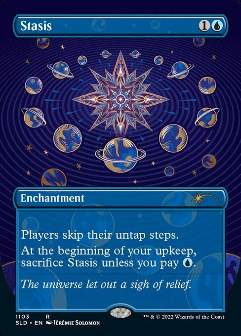 Stasis, carta Magic di tipo Enchantment illustrata da Jérémie Solomon