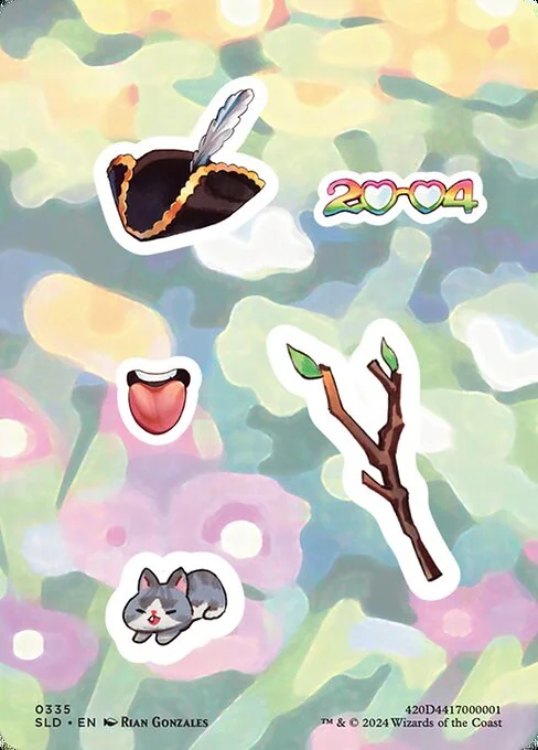 Sticker sheet, carta Magic di tipo Stickers illustrata da Rian Gonzales