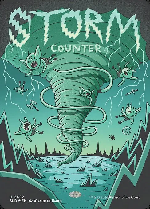 Storm Counter, carta Magic di tipo Card illustrata da Wizard of Barge