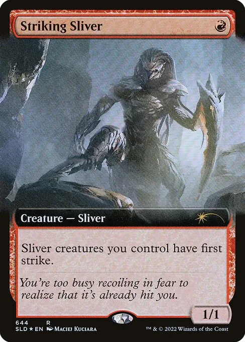 Striking Sliver, carta Magic di tipo Creature — Sliver illustrata da Maciej Kuciara