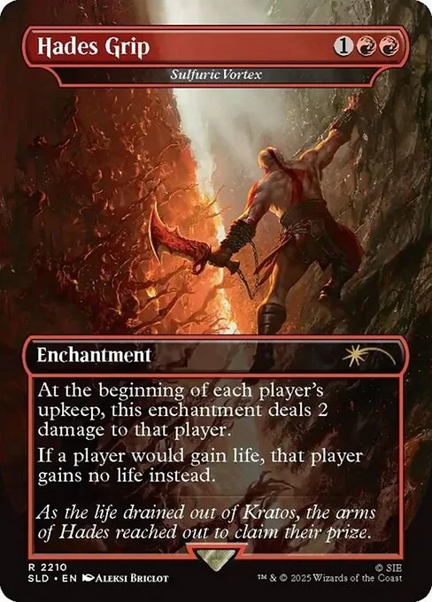 Sulfuric Vortex, carta Magic di tipo Enchantment illustrata da Aleksi Briclot