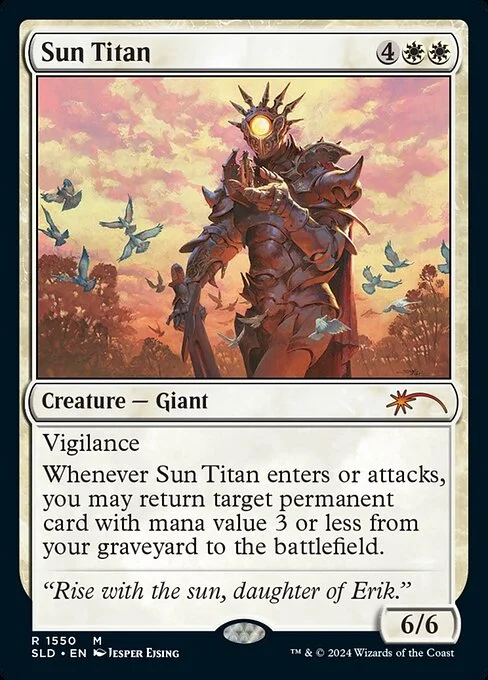 Sun Titan, carta Magic di tipo Creature — Giant illustrata da Jesper Ejsing