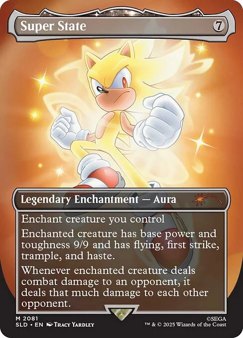 Super State, carta Magic di tipo Legendary Enchantment — Aura illustrata da Tracy Yardley