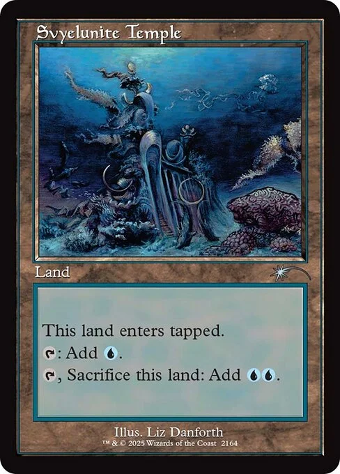 Svyelunite Temple, carta Magic di tipo Land illustrata da Liz Danforth