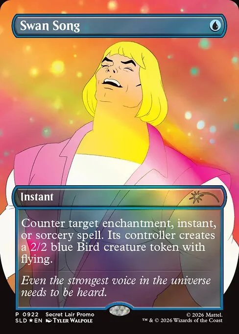Swan Song, carta Magic di tipo Instant illustrata da Tyler Walpole