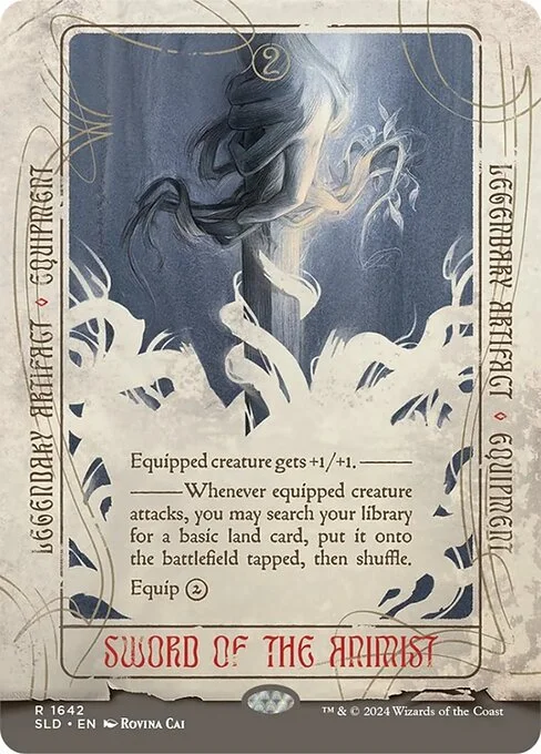 Sword of the Animist, carta Magic di tipo Legendary Artifact — Equipment illustrata da Rovina Cai