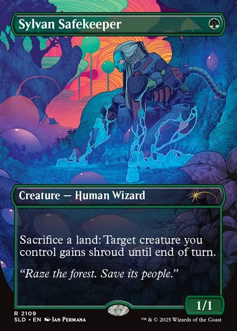 Sylvan Safekeeper, carta Magic di tipo Creature — Human Wizard illustrata da Ian Permana