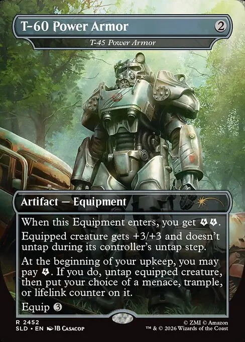 T-45 Power Armor, carta Magic di tipo Artifact — Equipment illustrata da JB Casacop