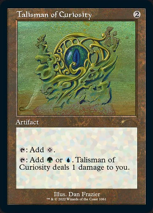 Talisman of Curiosity, carta Magic di tipo Artifact illustrata da Dan Frazier
