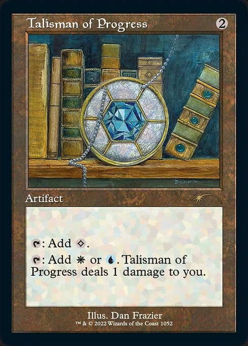 Talisman of Progress, carta Magic di tipo Artifact illustrata da Dan Frazier