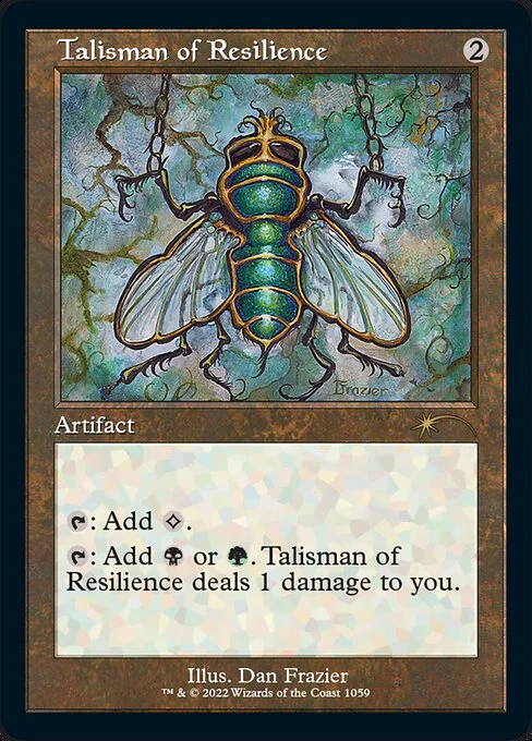 Talisman of Resilience, carta Magic di tipo Artifact illustrata da Dan Frazier