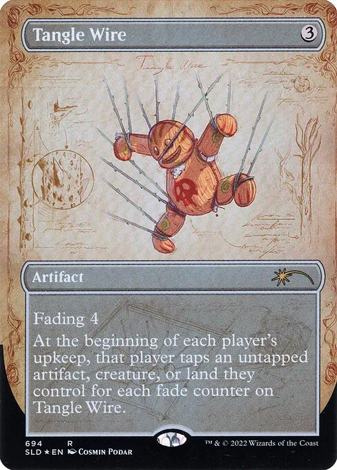 Tangle Wire, carta Magic di tipo Artifact illustrata da Cosmin Podar