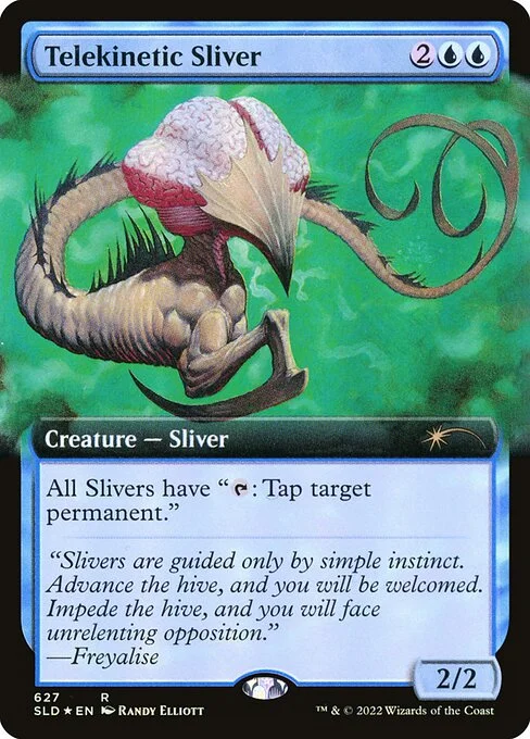 Telekinetic Sliver, carta Magic di tipo Creature — Sliver illustrata da Randy Elliott