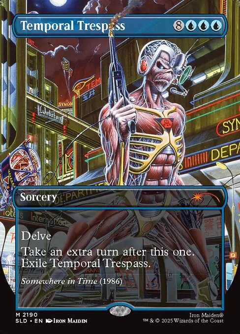 Temporal Trespass, carta Magic di tipo Sorcery illustrata da Iron Maiden