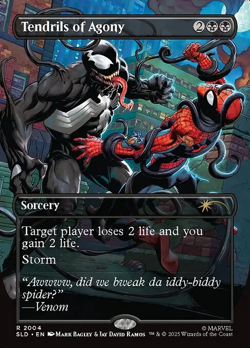 Tendrils of Agony, carta Magic di tipo Sorcery illustrata da Mark Bagley & Jay David Ramos