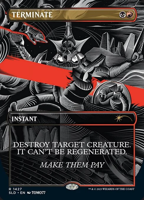 Terminate, carta Magic di tipo Instant illustrata da TOMO77