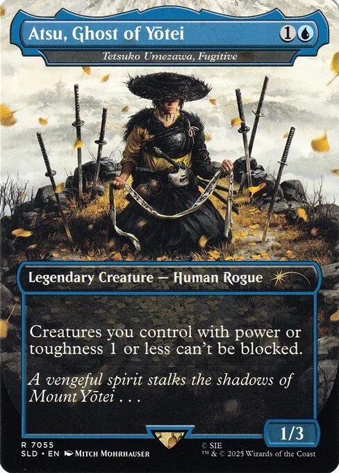 Tetsuko Umezawa, Fugitive, carta Magic di tipo Legendary Creature — Human Rogue illustrata da Mitch Mohrhauser