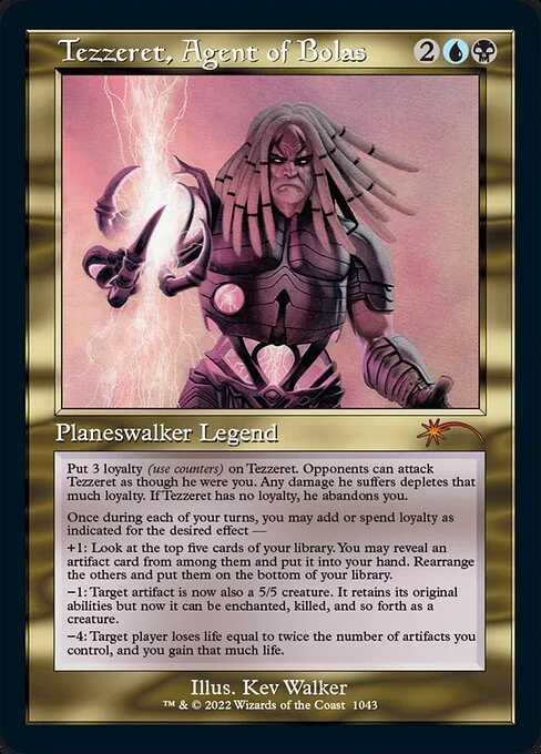 Tezzeret, Agent of Bolas, carta Magic di tipo Legendary Planeswalker — Tezzeret illustrata da Kev Walker
