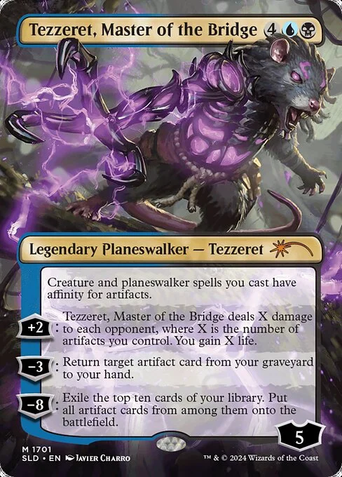 Tezzeret, Master of the Bridge, carta Magic di tipo Legendary Planeswalker — Tezzeret illustrata da Javier Charro