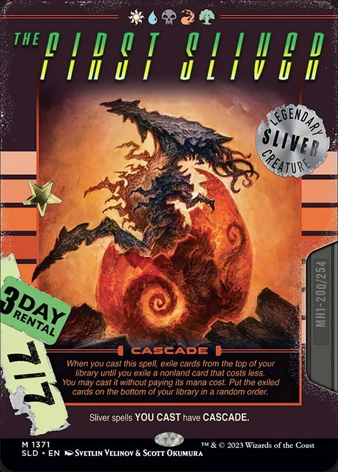The First Sliver, carta Magic di tipo Legendary Creature — Sliver illustrata da Svetlin Velinov & Scott Okumura