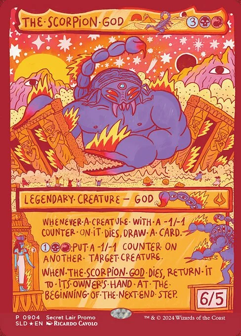 The Scorpion God, carta Magic di tipo Legendary Creature — God illustrata da Ricardo Cavolo