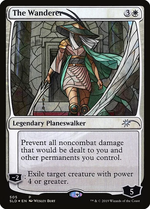 The Wanderer, carta Magic di tipo Legendary Planeswalker illustrata da Wesley Burt