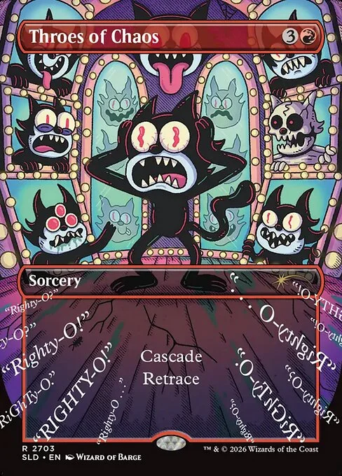 Throes of Chaos, carta Magic di tipo Sorcery illustrata da Wizard of Barge