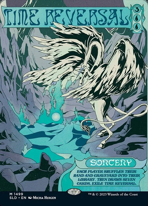 Time Reversal, carta Magic di tipo Sorcery illustrata da Micha Huigen
