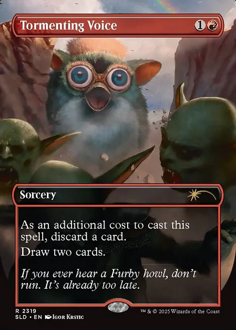 Tormenting Voice, carta Magic di tipo Sorcery illustrata da Igor Krstic
