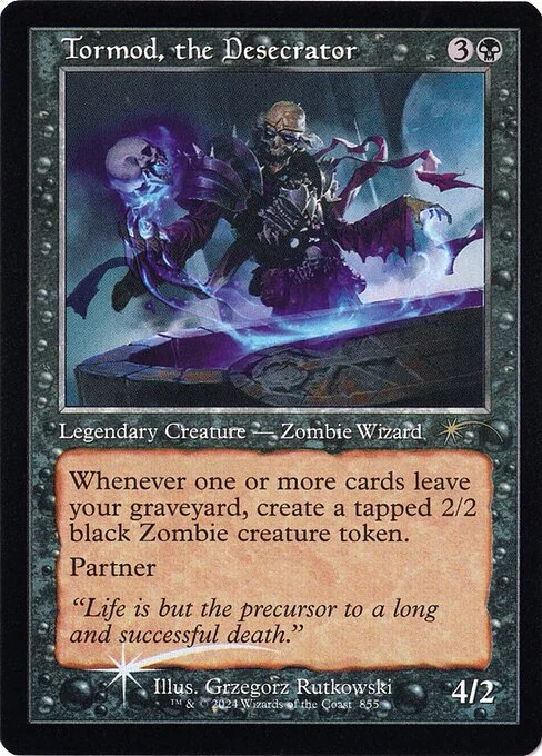 Tormod, the Desecrator, carta Magic di tipo Legendary Creature — Zombie Wizard illustrata da Grzegorz Rutkowski