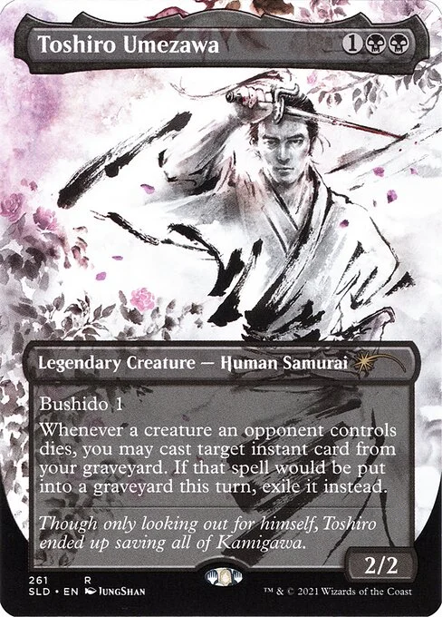 Toshiro Umezawa, carta Magic di tipo Legendary Creature — Human Samurai illustrata da JungShan