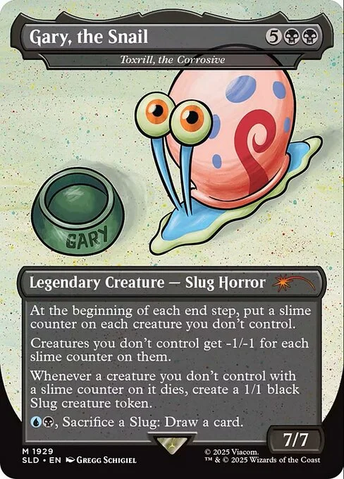 Toxrill, the Corrosive, carta Magic di tipo Legendary Creature — Slug Horror illustrata da Gregg Schigiel