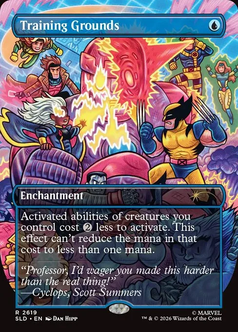 Training Grounds, carta Magic di tipo Enchantment illustrata da Dan Hipp