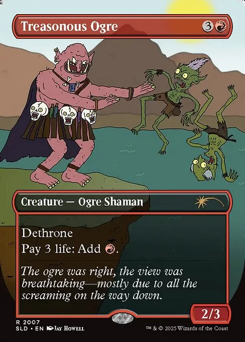 Treasonous Ogre, carta Magic di tipo Creature — Ogre Shaman illustrata da Jay Howell