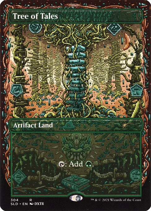 Tree of Tales, carta Magic di tipo Artifact Land illustrata da DXTR