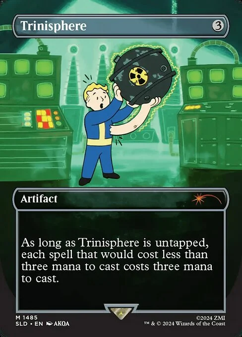 Trinisphere, carta Magic di tipo Artifact illustrata da AKQA