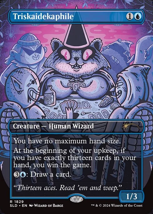 Triskaidekaphile, carta Magic di tipo Creature — Human Wizard illustrata da Wizard of Barge