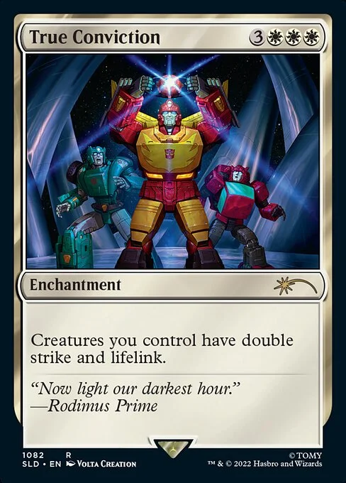 True Conviction, carta Magic di tipo Enchantment illustrata da Volta Creation