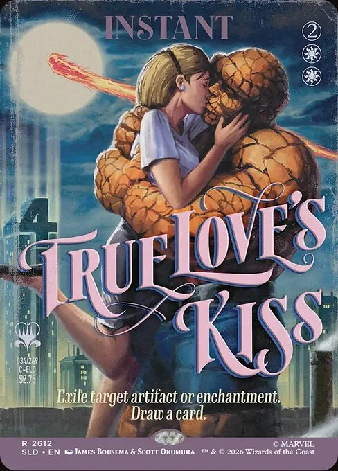 True Love's Kiss, carta Magic di tipo Instant illustrata da James Bousema & Scott Okumura
