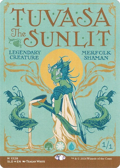 Tuvasa the Sunlit // Tuvasa the Sunlit, carta Magic di tipo  illustrata da Teagan White