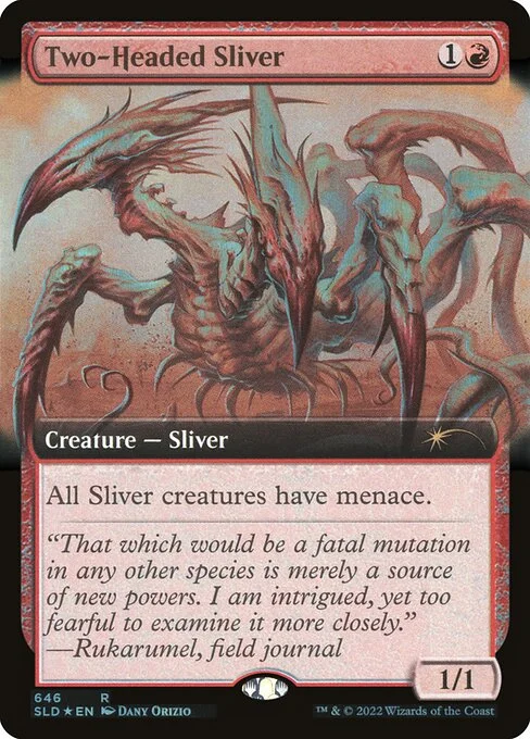 Two-Headed Sliver, carta Magic di tipo Creature — Sliver illustrata da Dany Orizio