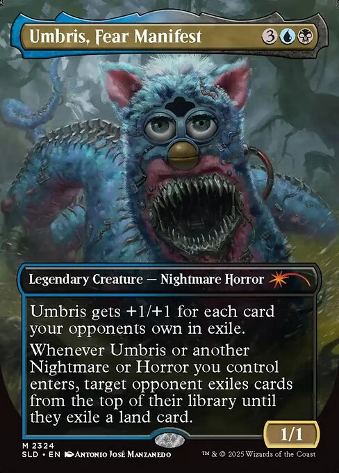 Umbris, Fear Manifest, carta Magic di tipo Legendary Creature — Nightmare Horror illustrata da Antonio José Manzanedo