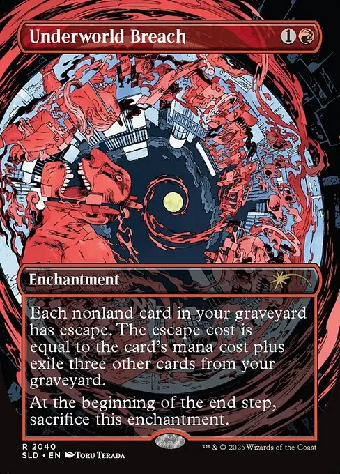 Underworld Breach, carta Magic di tipo Enchantment illustrata da Toru Terada