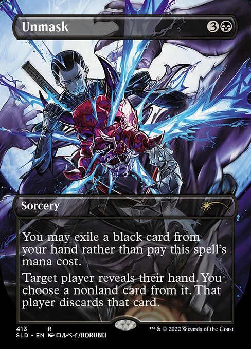Unmask, carta Magic di tipo Sorcery illustrata da Rorubei
