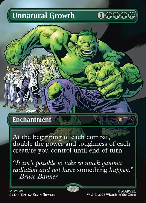 Unnatural Growth, carta Magic di tipo Enchantment illustrata da Kevin Nowlan