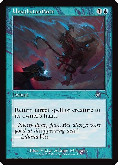 Unsubstantiate, carta Magic di tipo Instant illustrata da Victor Adame Minguez