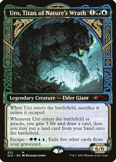 Uro, Titan of Nature's Wrath, carta Magic di tipo Legendary Creature — Elder Giant illustrata da Richard Luong