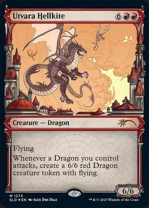 Utvara Hellkite, carta Magic di tipo Creature — Dragon illustrata da Alex Dos Diaz