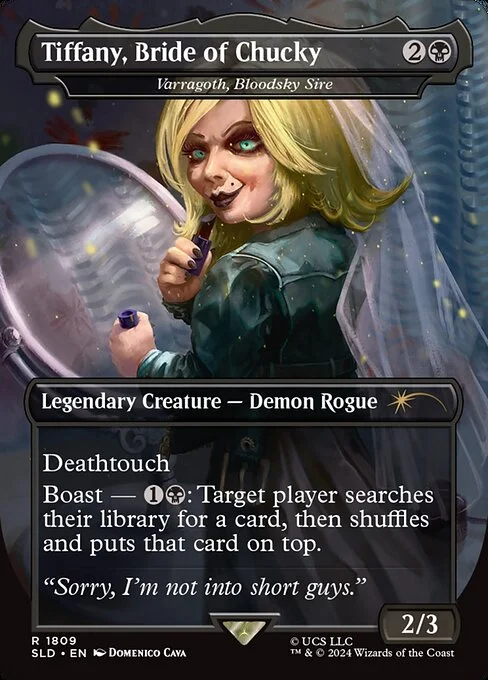 Varragoth, Bloodsky Sire, carta Magic di tipo Legendary Creature — Demon Rogue illustrata da Domenico Cava